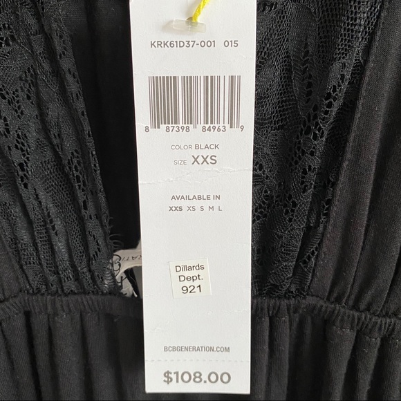 BCBG Black Long Sleeve Maxi Dress - Picture 7 of 8